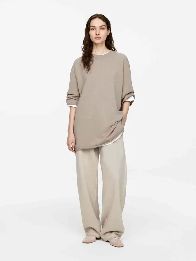 T-shirt i linne-bomullsblandning T-shirt i linne-bomullsblandning