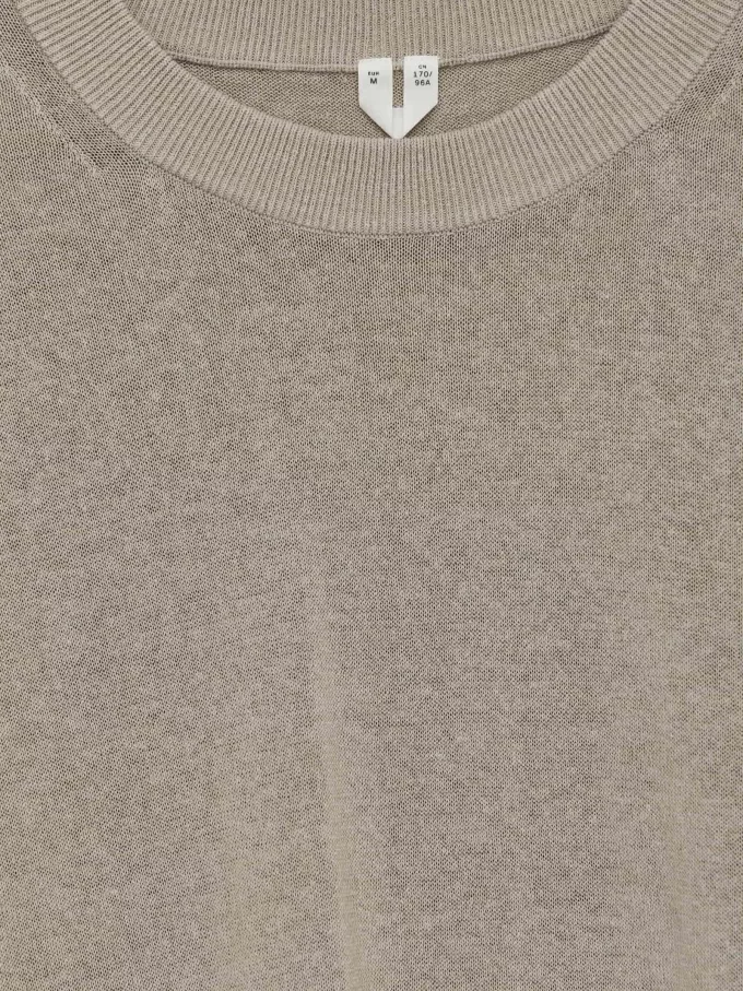 T-shirt i linne-bomullsblandning T-shirt i linne-bomullsblandning