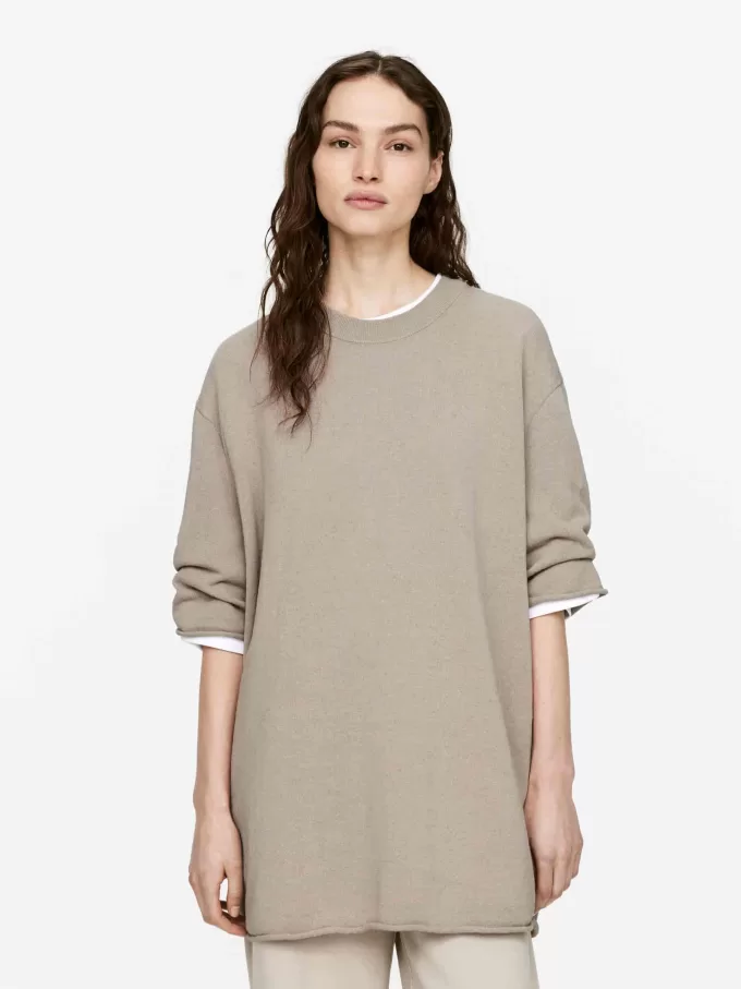 T-shirt i linne-bomullsblandning T-shirt i linne-bomullsblandning