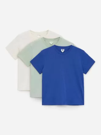 T-shirt med rund hals om 3