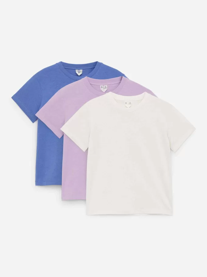 T-shirt med rund hals om 3