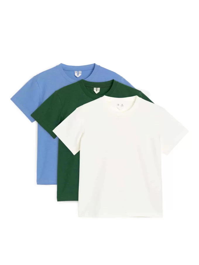 T-shirt med rund hals om 3