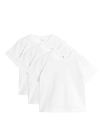 T-shirt med rund hals om 3