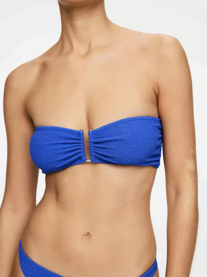 Texturerad Bandeau Bikinitopp Texturerad Bandeau Bikinitopp