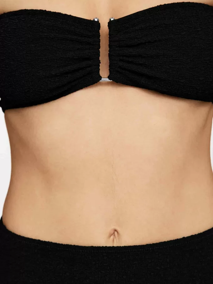 Texturerad Bandeau Bikinitopp Texturerad Bandeau Bikinitopp