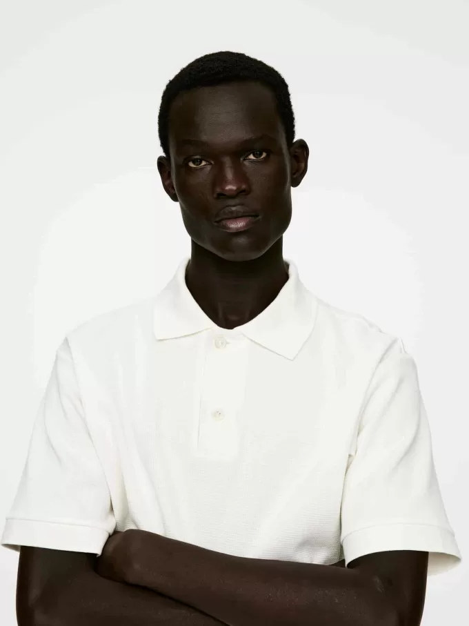 Texturerad pikétröja Texturerad pikétröja