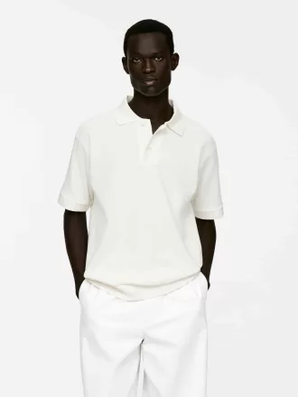 Texturerad pikétröja