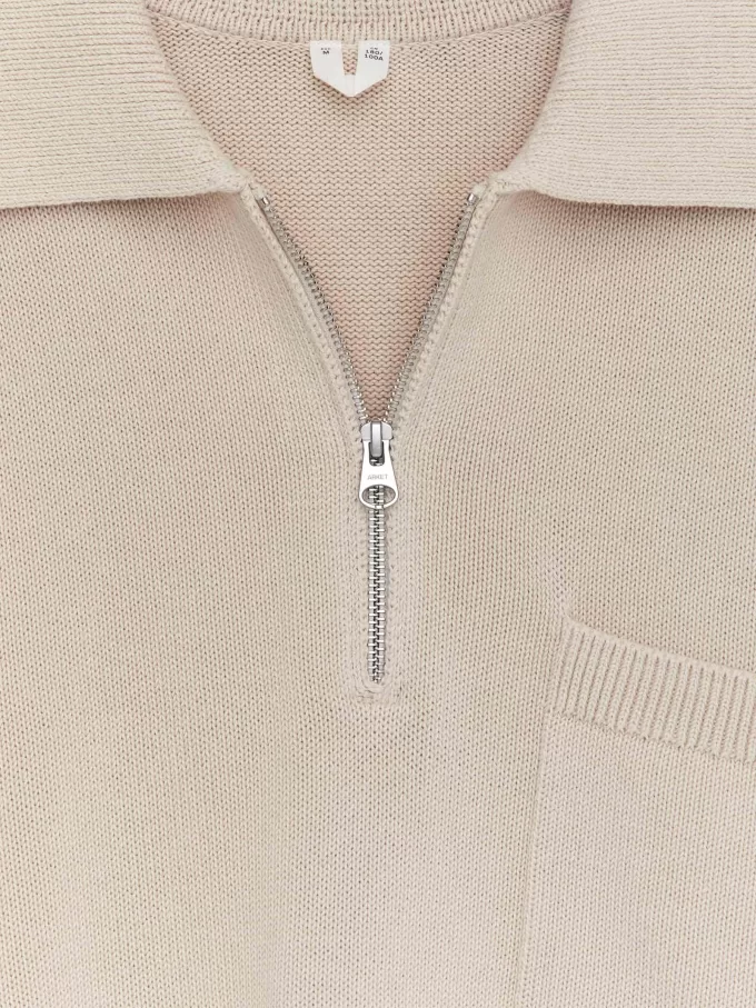 Tröja i bomull med halv blixtlås Tröja i bomull med halv blixtlås