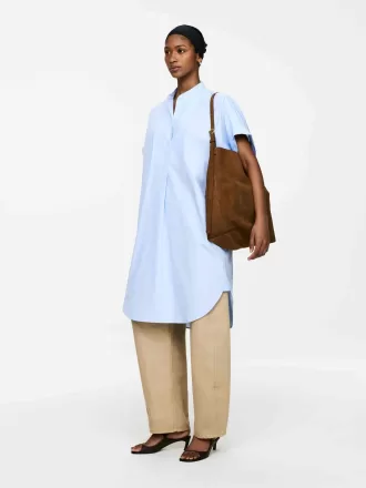 Tygväska i mocka Tygväska i mocka