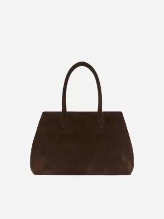 Tygväska i mocka Tygväska i mocka