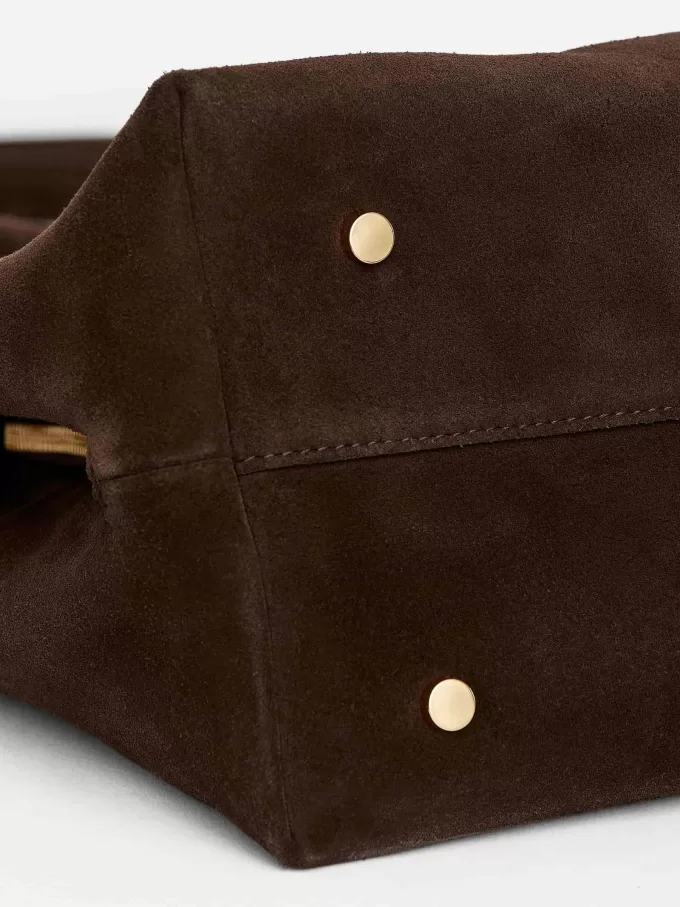 Tygväska i mocka Tygväska i mocka