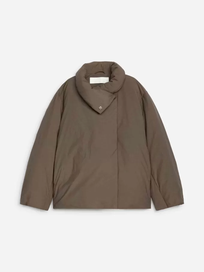 Upcycled dunjacka med hög krage Upcycled dunjacka med hög krage