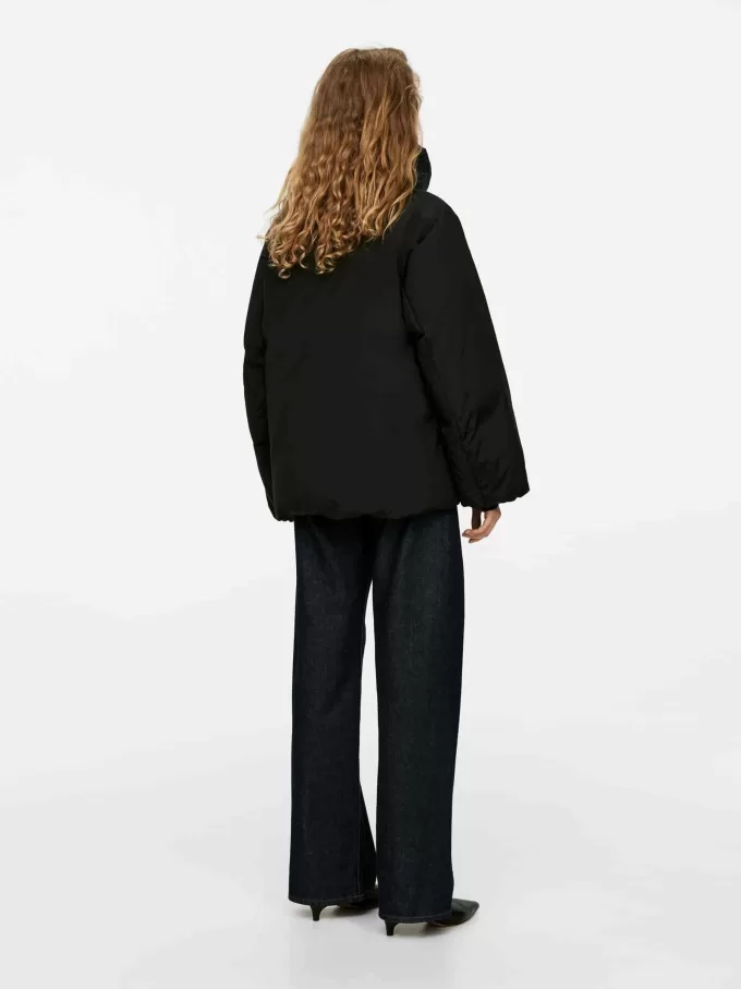 Upcycled dunjacka med hög krage Upcycled dunjacka med hög krage