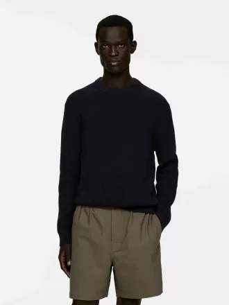 Våffelstickad tröja