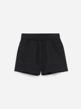 Våffelstickade shorts