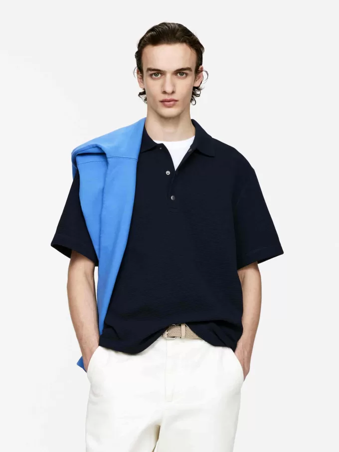 Våfflad pikétröja Våfflad pikétröja