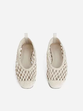 Virkad läderballerina Virkad läderballerina