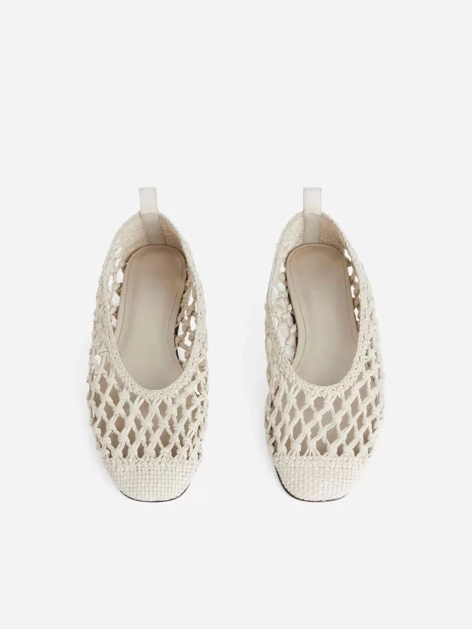 Virkad läderballerina Virkad läderballerina